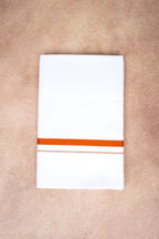 Single Layer White Dhoti – Orange – HS-01 RX