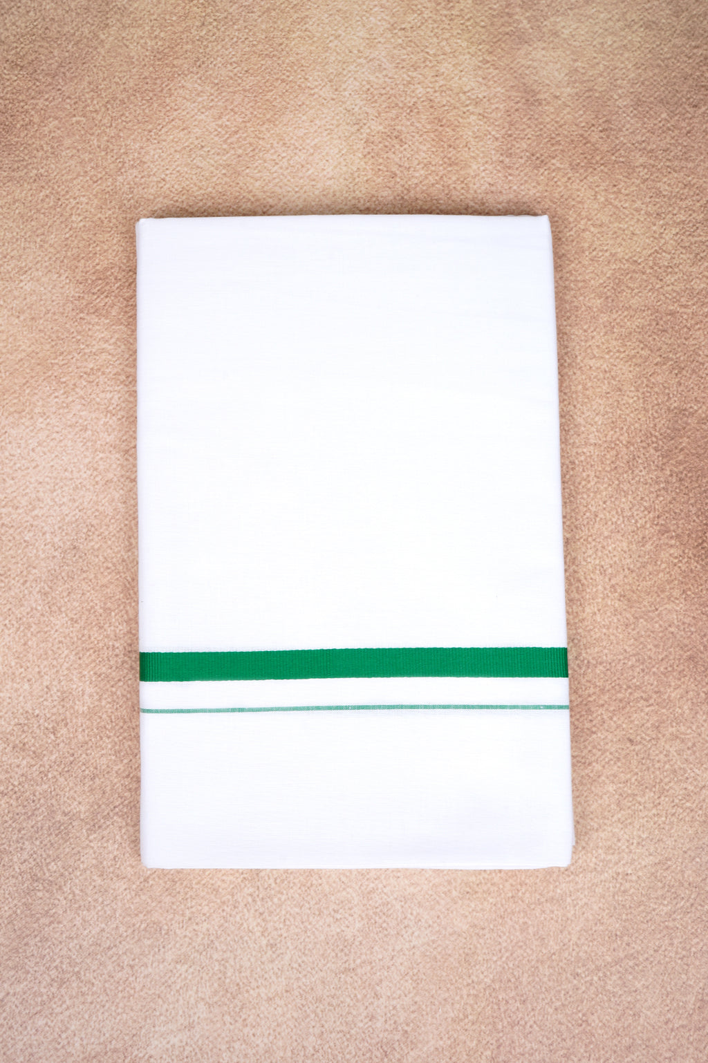 Single Layer White Dhoti – Forest Green – HS-01 RX