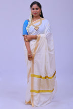 MK-202.2 GOLD KASAVU SAREE 6.25 MTR