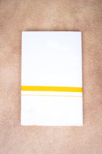 Single Layer White Dhoti – Yellow – HS-07 RX