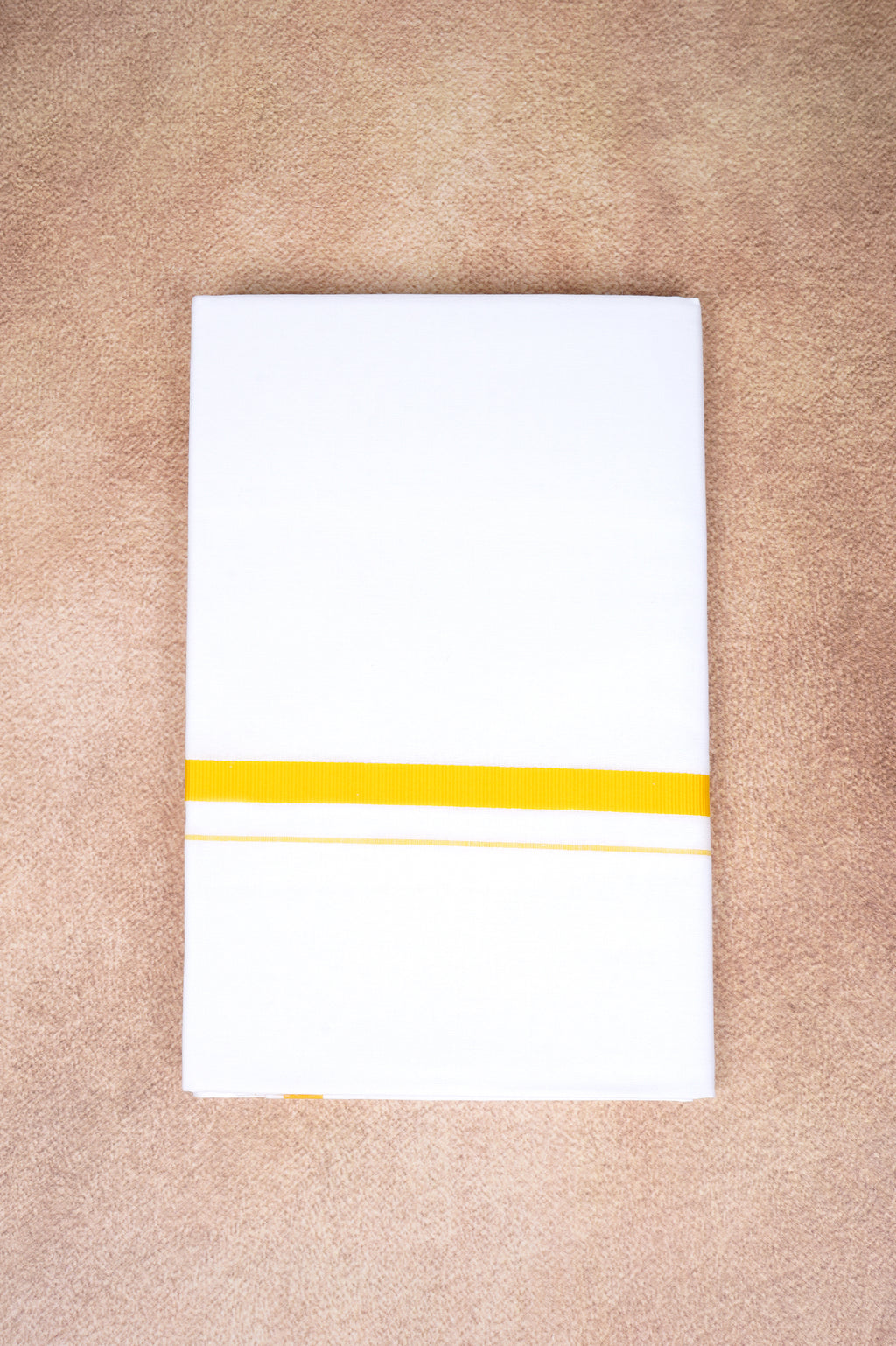 Single Layer White Dhoti – Yellow – HS-01 RX
