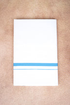 Single Layer White Dhoti – Sky Blue – HS-07 RX
