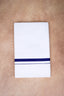 Single Layer White Dhoti – Dark Blue – HS-07 RX