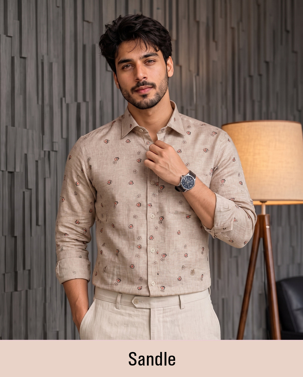 Buy 1 get 1 free - Rixo Printed Shirt -38 Size (Full Sleeve)