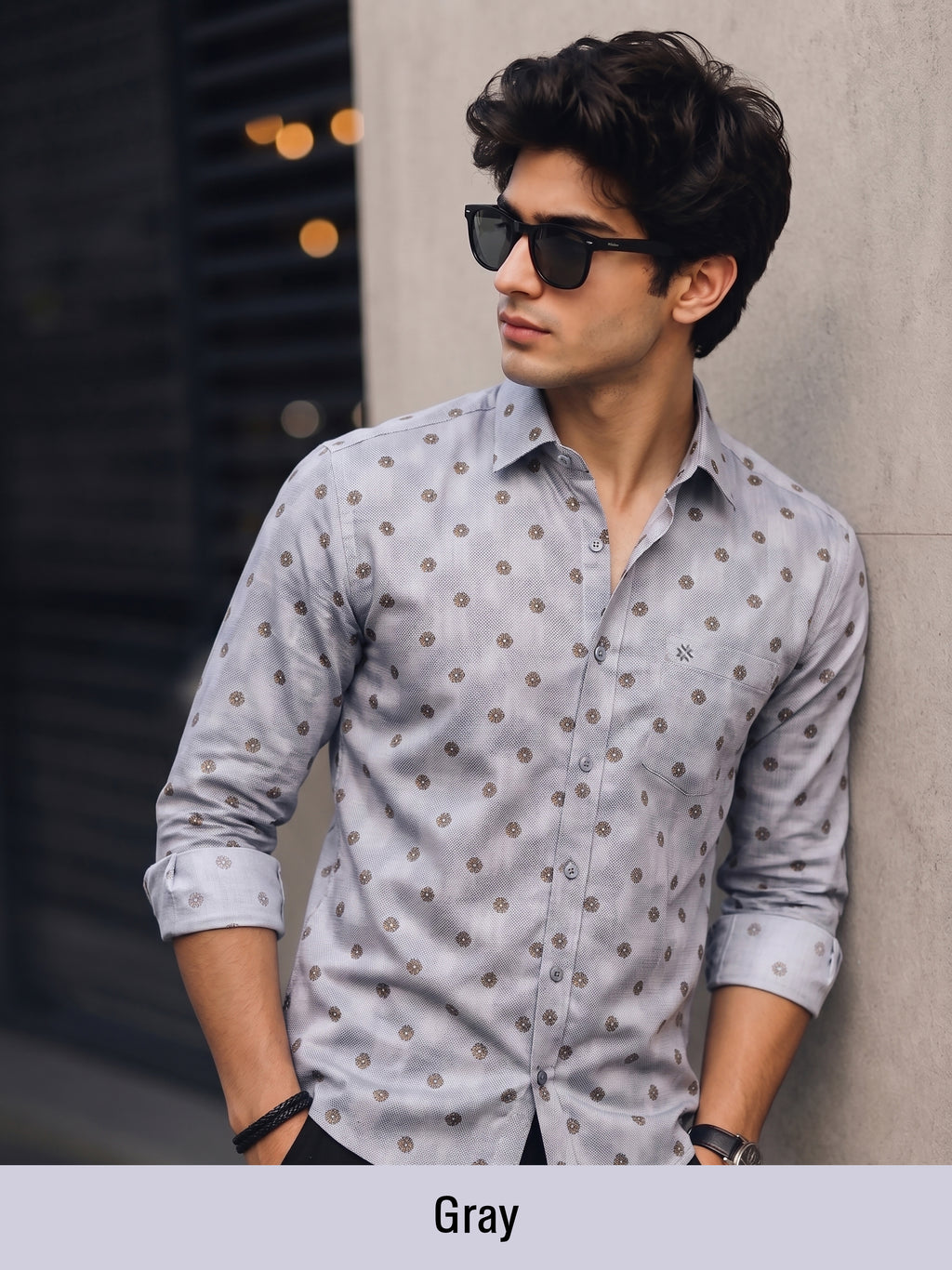 Buy 1 get 1 free - Rixo Printed Shirt -38 Size (Full Sleeve)