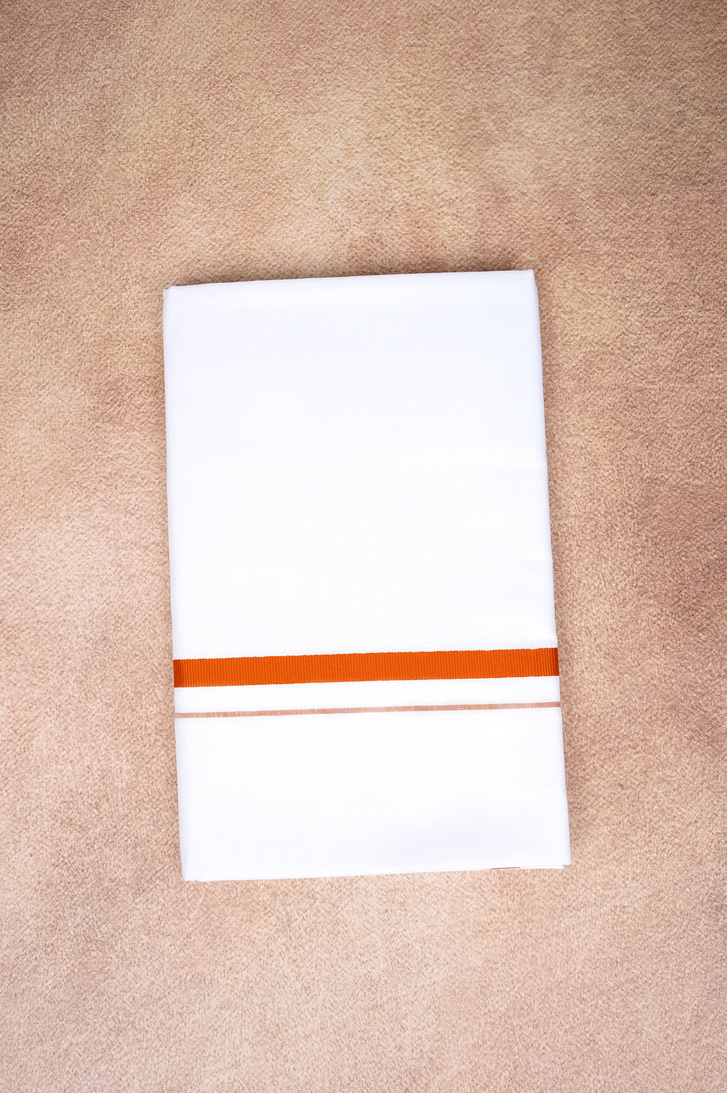Single Layer White Dhoti – Orange – HS-07 RX