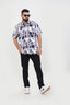 Freeco Print Shirt – Half Sleeve (Monochrome Geometric)