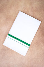 Single Layer White Dhoti – Forest Green – HS-01 RX