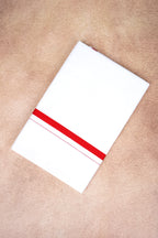 Single Layer White Dhoti – Red – HS-07 RX