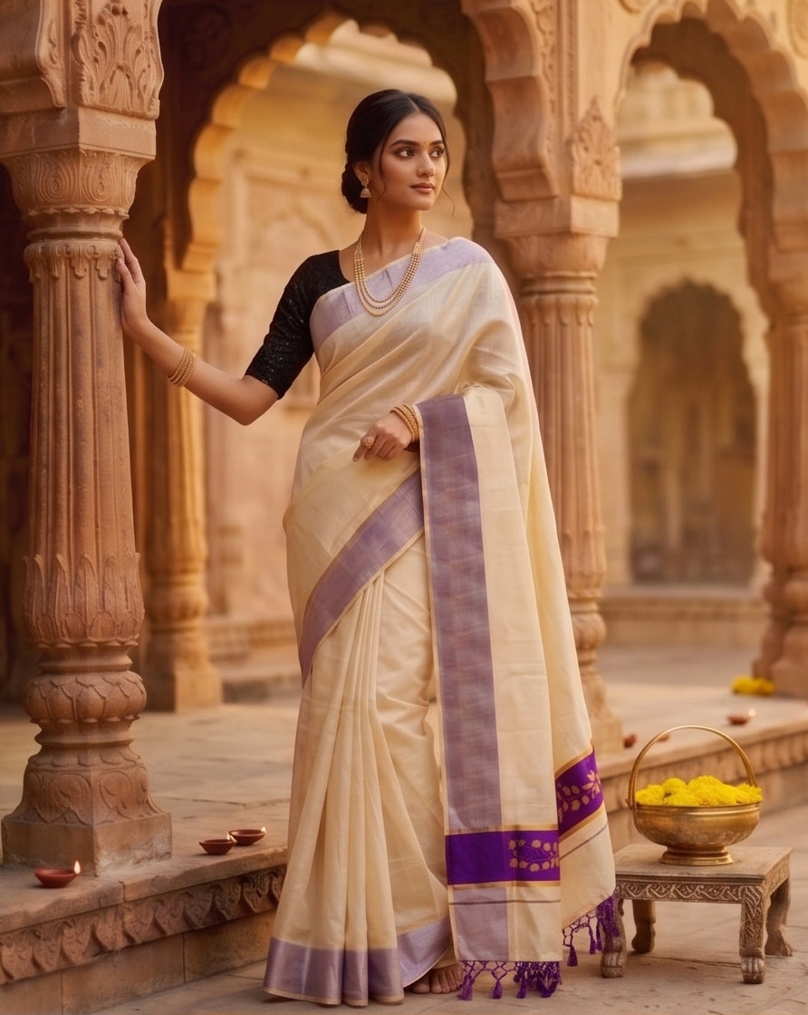 KS-1246 KASAVU SAREE 6.25 MTR