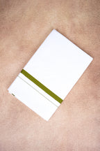 Single Layer White Dhoti – Olive Green – HS-07 RX