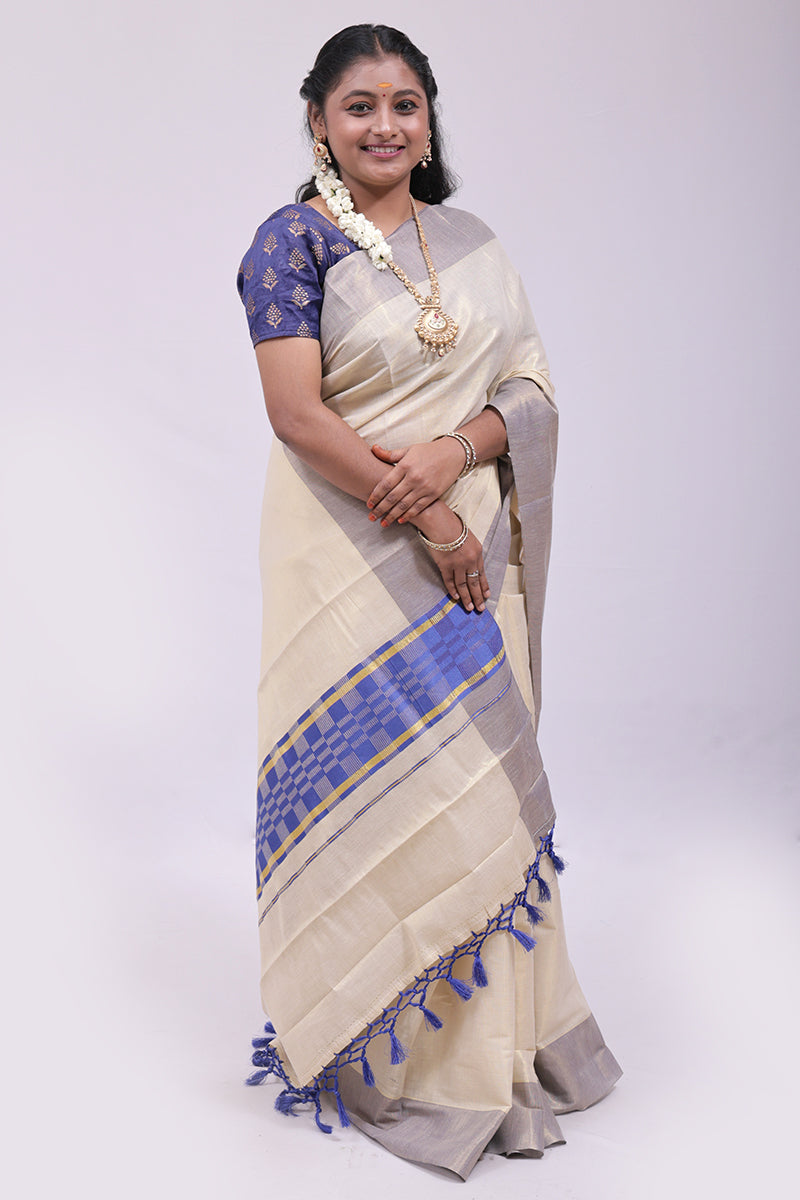 MK-2935.1 GOLD TISSUE SAREE 6.25 MTR