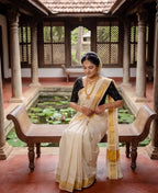 KS-1403 GOLD TISSUE SAREE 6.25 MTR