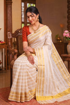 KS-1499 GOLD KASAVU SAREE 6.25 MTR