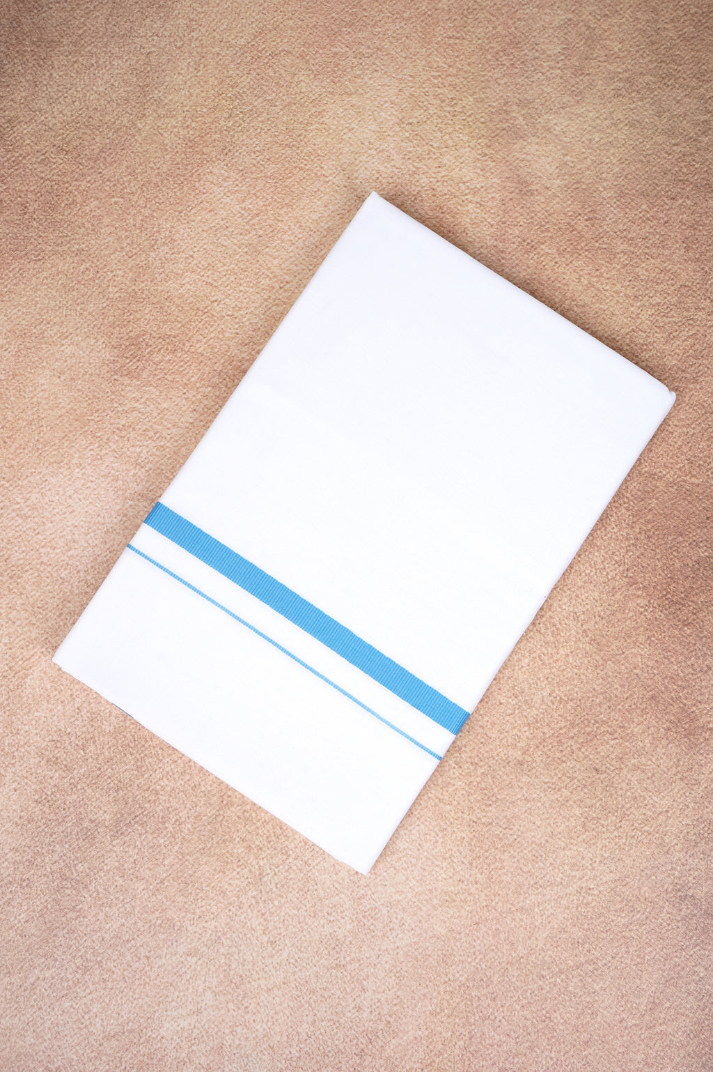 Single Layer White Dhoti – Sky Blue – HS-01 RX