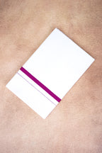 Single Layer White Dhoti – Magenta – HS-07 RX