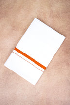 Single Layer White Dhoti – Orange – HS-01 RX