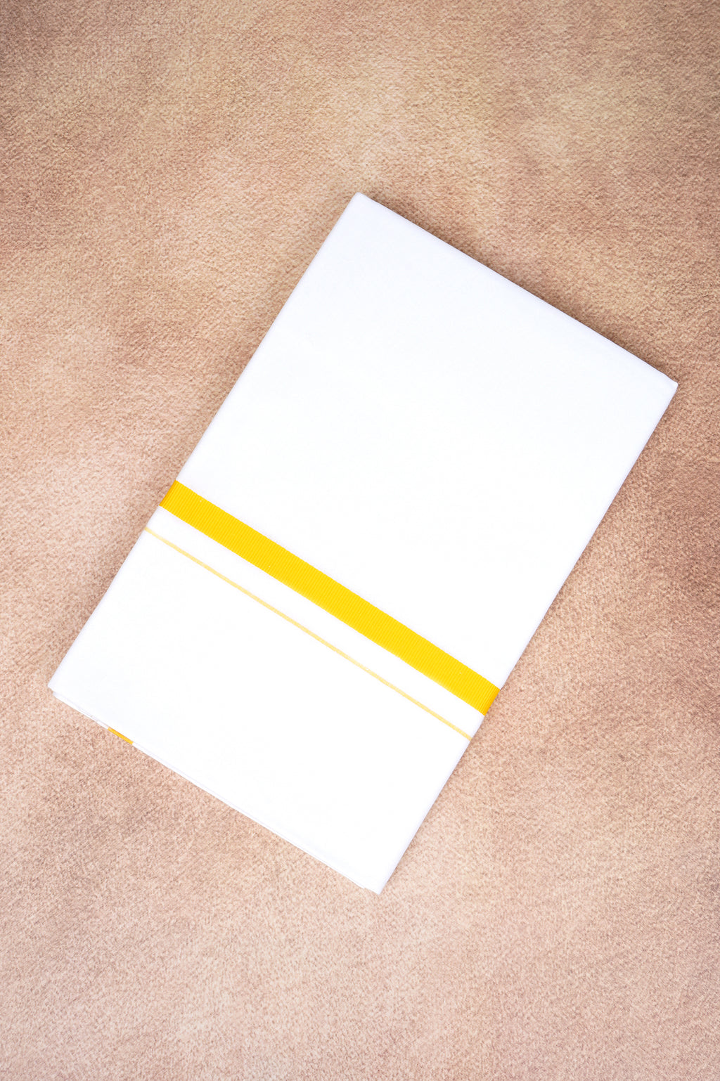 Single Layer White Dhoti – Yellow – HS-01 RX