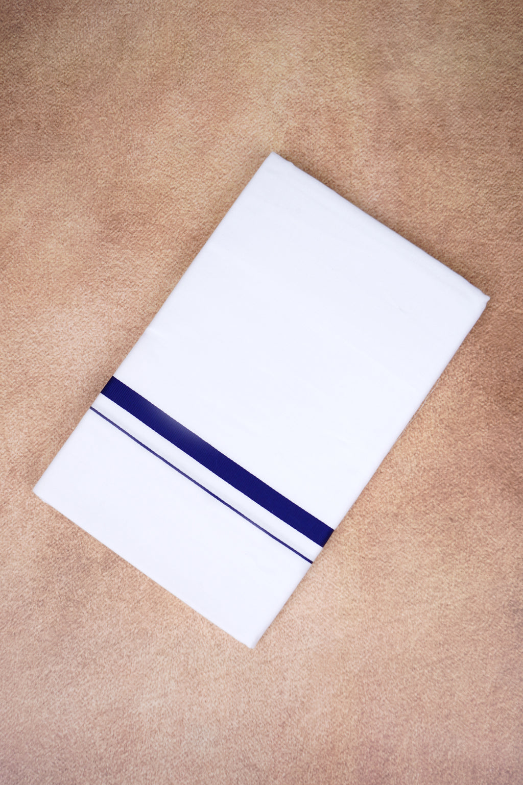 Single Layer White Dhoti – Dark Blue – HS-07 RX