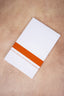Single Layer White Dhoti with Fancy Border – Orange – FS-09 RX