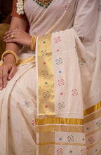 KS-1488 GOLD KASAVU SAREE 6.25 MTR
