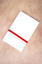 Single Layer White Dhoti – Red – HS-01 RX