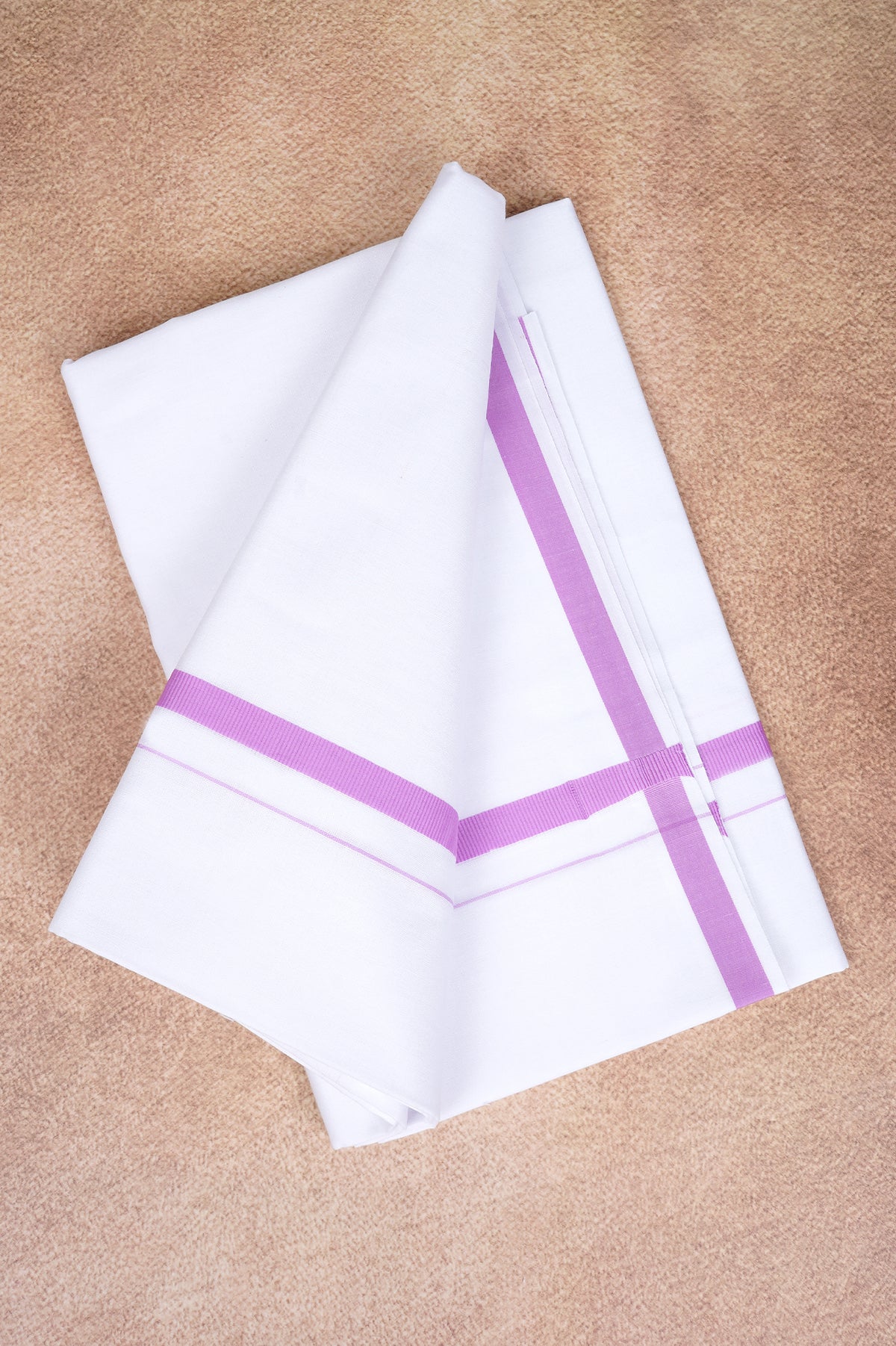 Single Layer White Dhoti – Pink – HS-01 RX