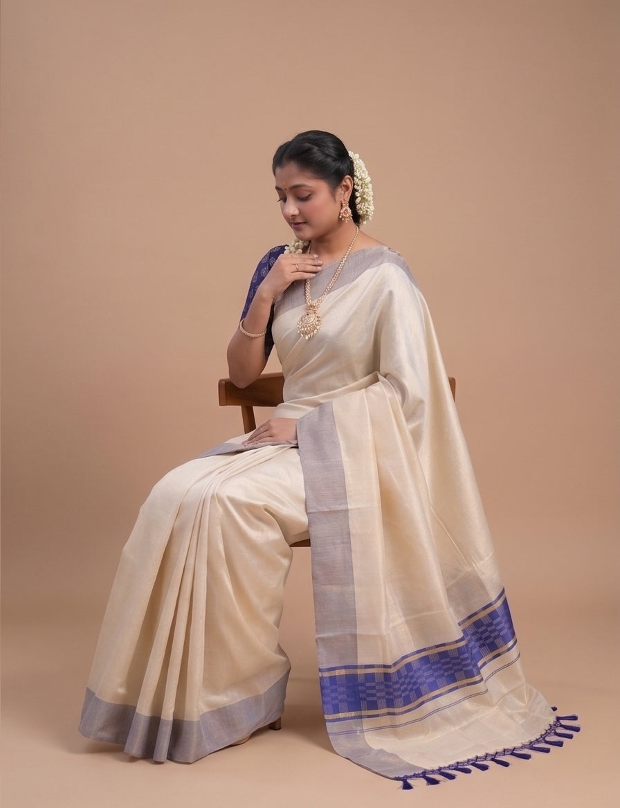 KS-1469 GOLD TISSUE SAREE 6.25 MTR