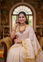 KS-1488 GOLD KASAVU SAREE 6.25 MTR
