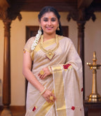 KS-1501 GOLD TISSUE SAREE 6.25 MTR
