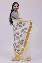 MK-5016 GOLD KASAVU SAREE 6.25 MTR