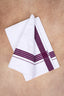 Single Layer White Dhoti with Fancy Border – Magenta – FS-08 RX