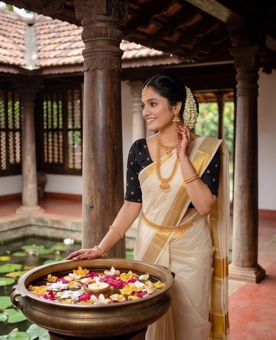 KS-1403 GOLD TISSUE SAREE 6.25 MTR