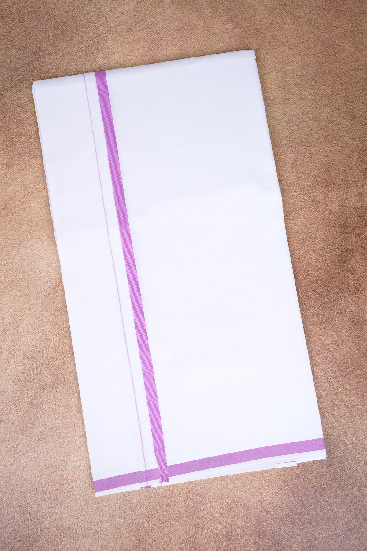 Single Layer White Dhoti – Pink – HS-07 RX