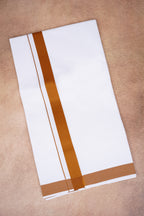 Single Layer White Dhoti with Fancy Border – Peru – FS-09 RX