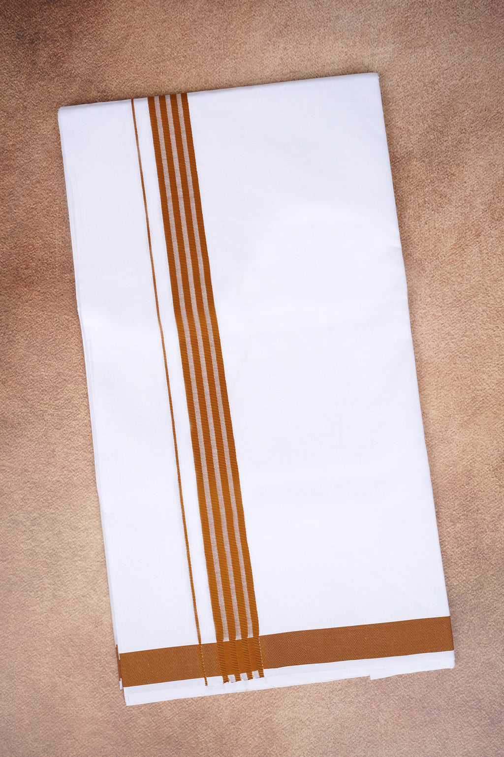 Single Layer White Dhoti with Fancy Border – Peru – FS-08 RX