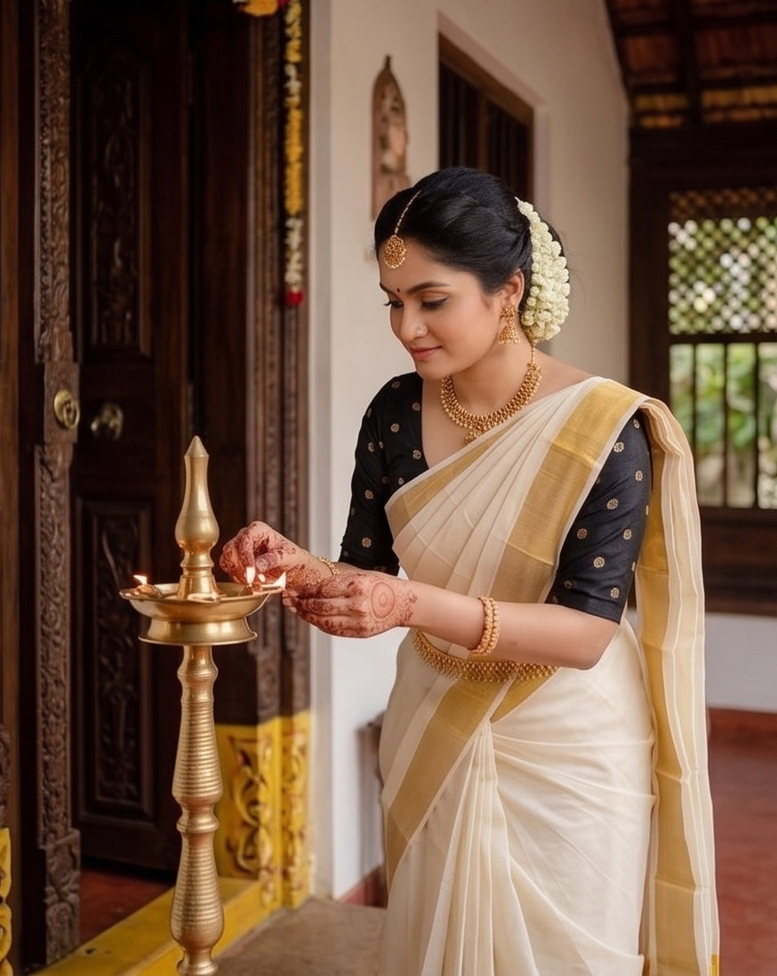 KS-1403 GOLD TISSUE SAREE 6.25 MTR