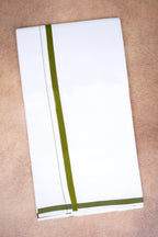 Single Layer White Dhoti – Olive Green – HS-01 RX