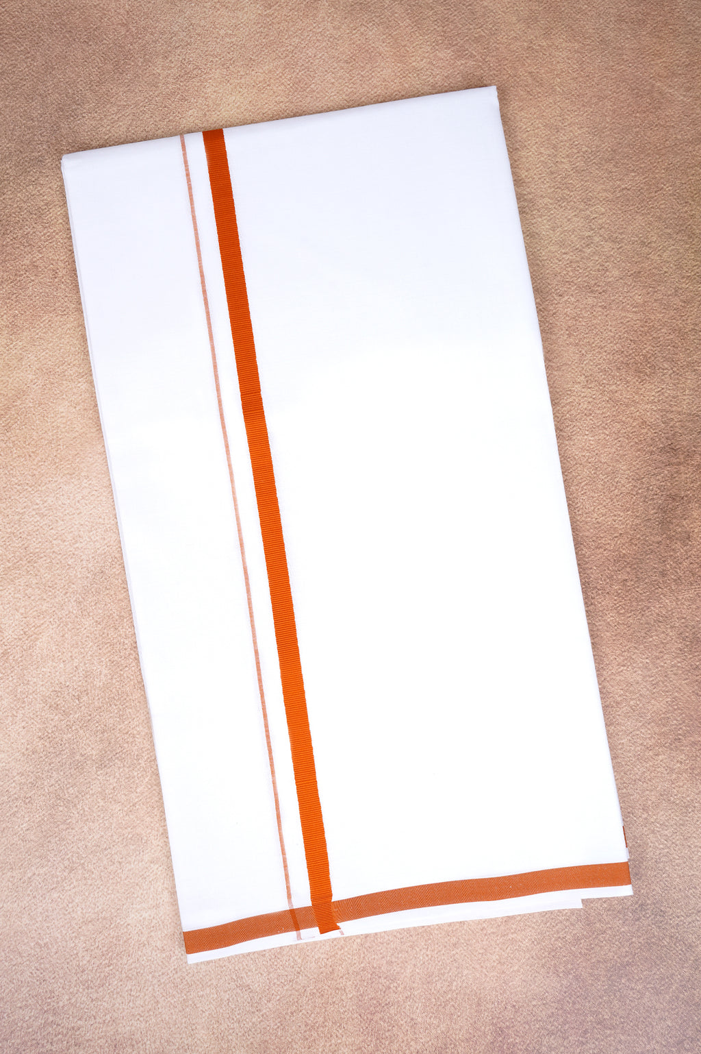 Single Layer White Dhoti – Orange – HS-01 RX