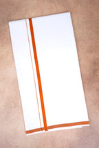 Single Layer White Dhoti – Orange – HS-01 RX