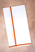Single Layer White Dhoti – Orange – HS-07 RX