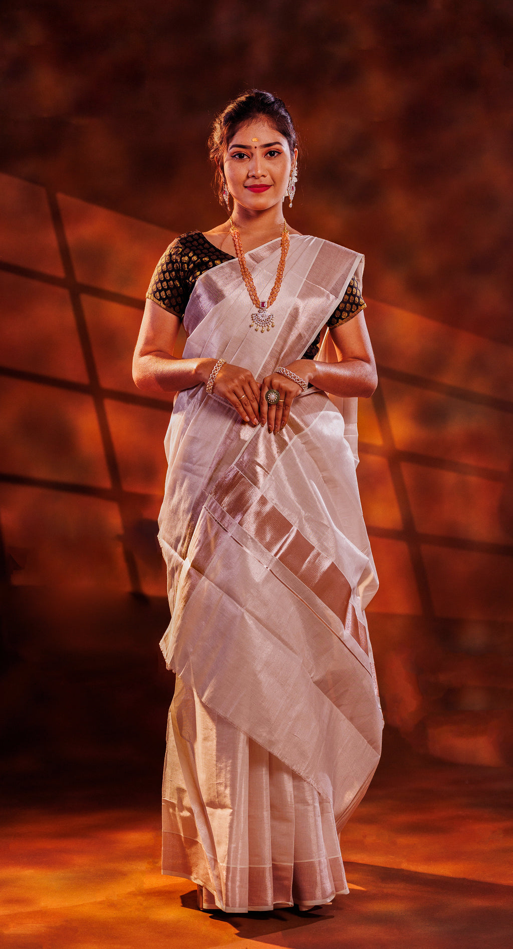 KS-1455 ROSE TISSUE SAREE 6.25 MTR