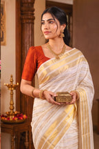 KS-1499 GOLD KASAVU SAREE 6.25 MTR