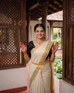 KS-1403 GOLD TISSUE SAREE 6.25 MTR