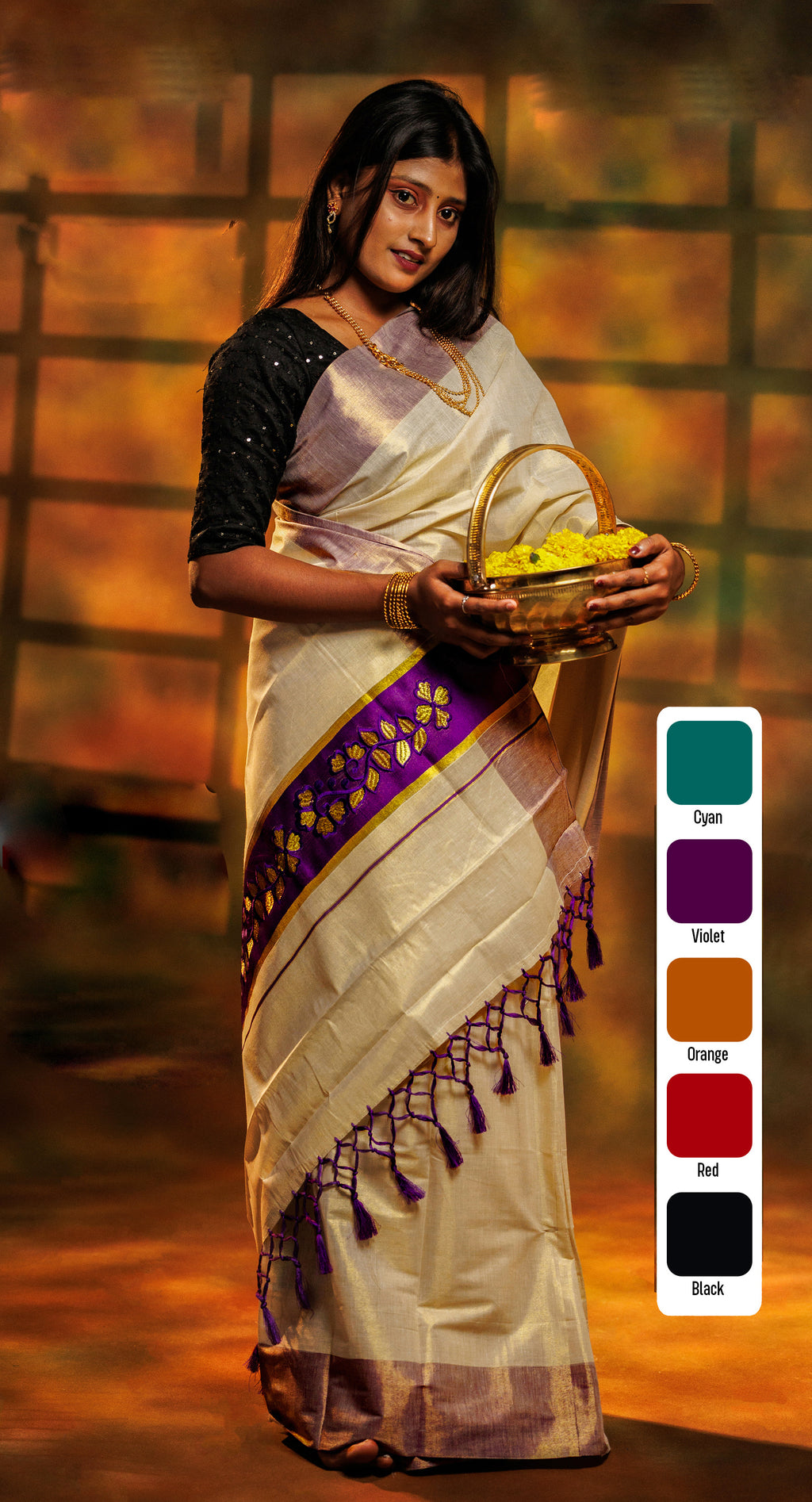KS-1246 KASAVU SAREE 6.25 MTR