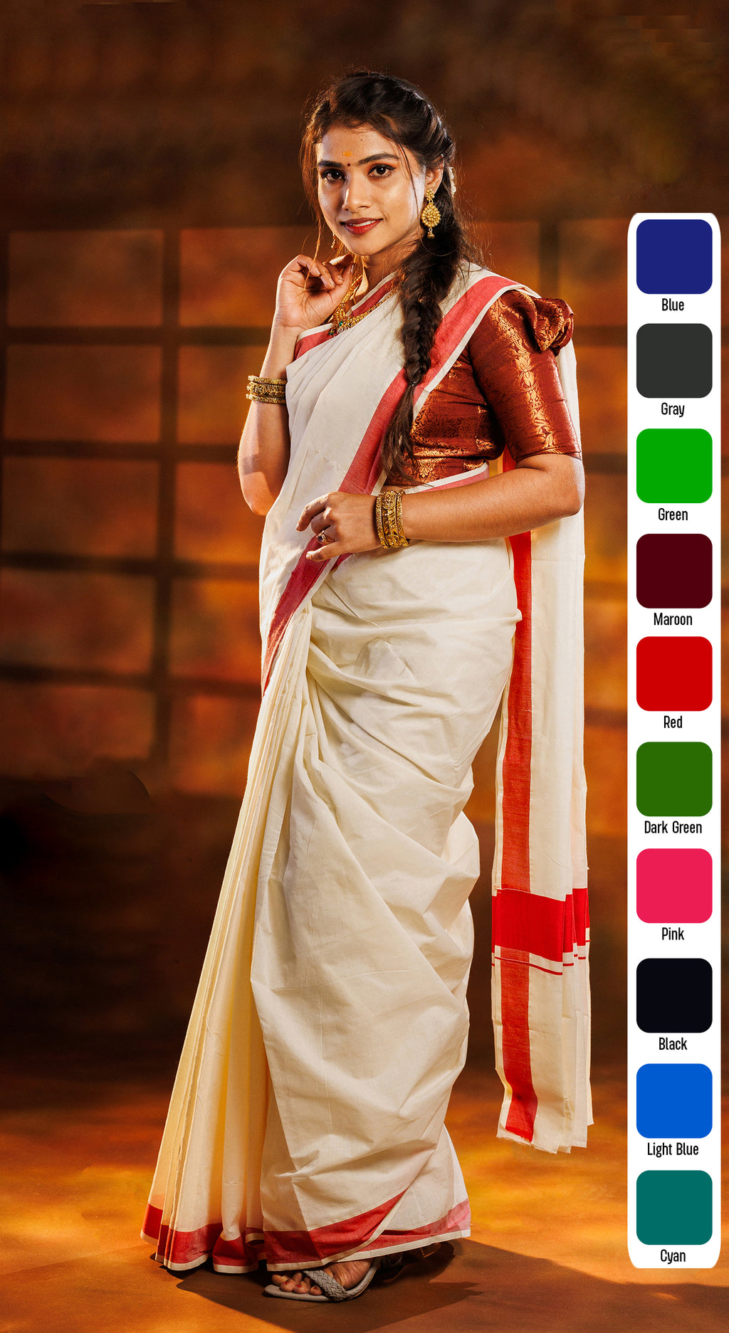 KS-1160 KASAVU SAREE 6.25 MTR