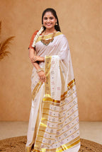 KS-1488 GOLD KASAVU SAREE 6.25 MTR