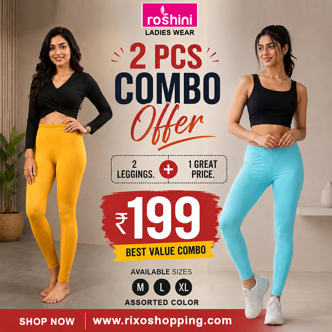 2 Pcs Combo Leggings - Assorted Color