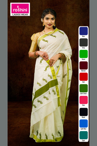 3 NADAN PRINT SAREE 6.25 MTR