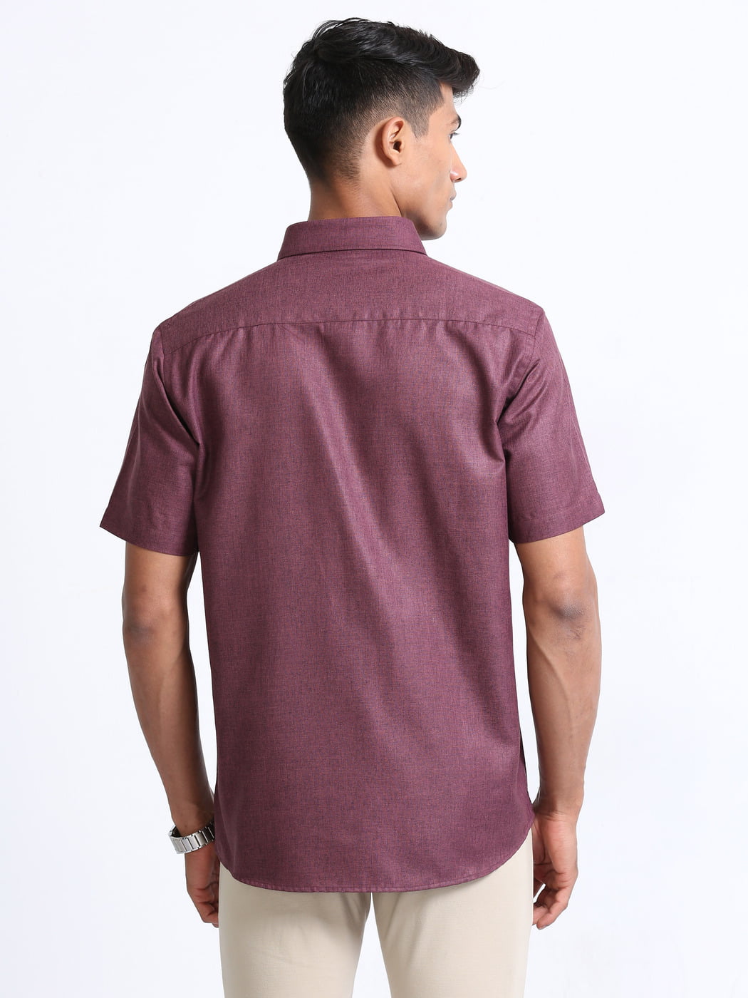 Economic Shirt Purple Colour Half Sleeve